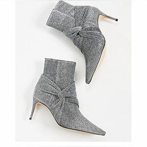 SCHUTZ Sparkling Silver Heeled Boots